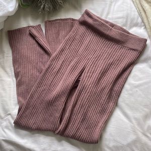 Knit Lounge Pants in Plum